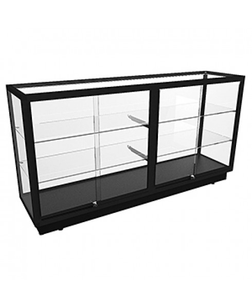 CTGL 1800 Black Full Glass Counter Display Cabinet by Showfront