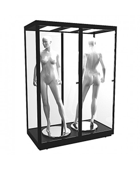 DMANQ1600S- Double Mannequin Display Cabinet with LED Panels