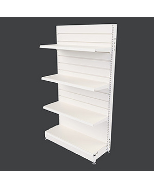 MR25 SS Gondola Single Sided Bay with Slatwall Panel Back by Showfront
