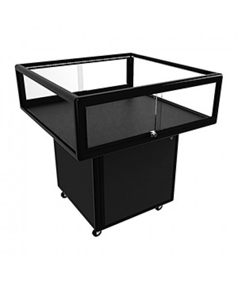 Hire MUPL Black Standard Mushroom Display Cabinet by Showfront