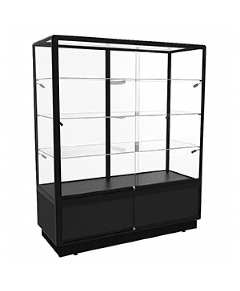 TSB 1500 Black Wall Display Cabinet Extra-Wide with Storage by Showfront