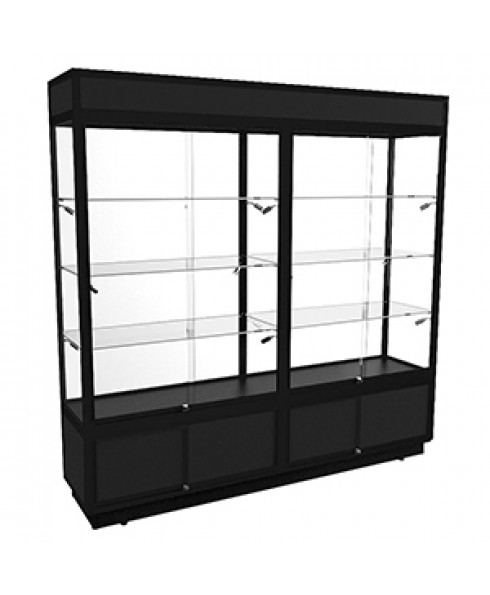 TSF 2000 Upright Display Cabinet with LED Lights and Storage by Showfront