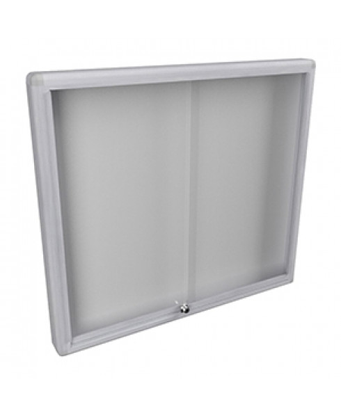 WM 1000 Silver Lockable Notice Board by Showfront