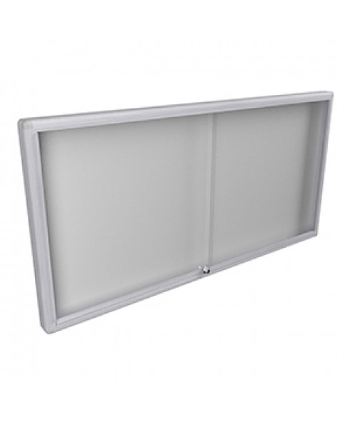 WM 1800 Silver Lockable Notice Board by Showfront