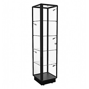 TGL 450 Tower Display Cabinet with LED Spotlights - Fully Assembled