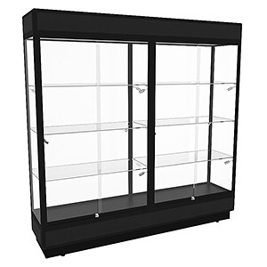TPFL 2000 Upright Glass Display Cabinet with LED Downlights – Fully Assembled