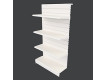 MR25 SS Gondola Single Sided Bay with Slatwall Panel Back by Showfront
