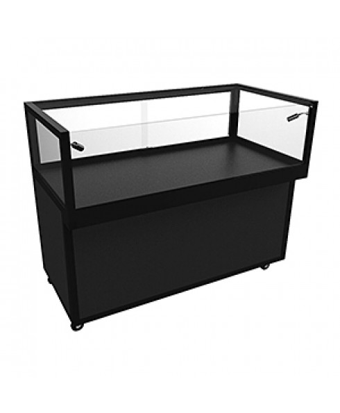 Hire JCDL Black Jewellery Counter Display Cabinet With Storage by Showfront