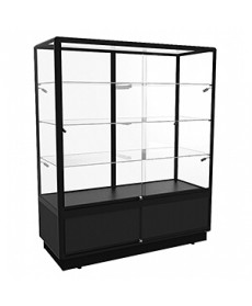TSB 1500 Black Wall Display Cabinet Extra-Wide with Storage by Showfront