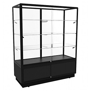 TSB 1500 Wall Display Cabinet Extra-Wide with Storage  - Fully Assembled