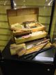 Detail of a Showfront museum display case at the Launceston Tramway Museum